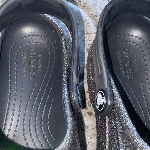 CROCS Kids Glittery Clogs - Silver - Picture 4 of 12